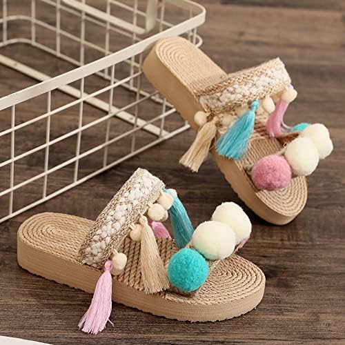 Crianças sapatos de verão meninas solas grossas penhas de lã de lã de lã de lã de lã para fora sandálias não deslizantes