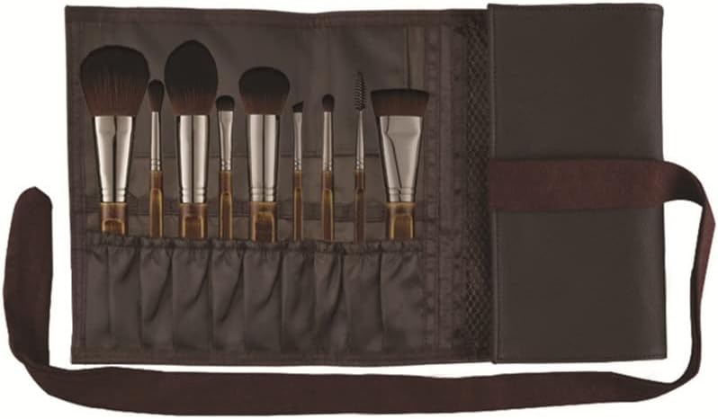 Mmllzel vintage 9pcs compõem pincéis define o liquidificador bronzeador bronzeador de madeira bronzeador madrugada kit de ferramentas