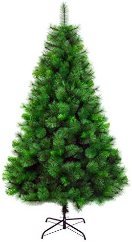 Dulplay Eco-Friendly Christmas Pine Tree, árvores decoradas de PVC em fibra óptica Stand R-Real Perfect for Indoor