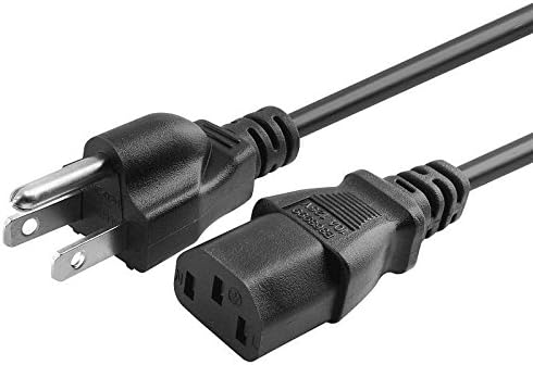 Cabo de alimentação CA de 6 pés 18awg para Philips TV 19pfl5402d/27 19pfl5422d 37pfl5322d/37