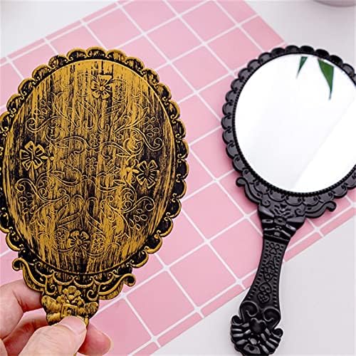 Kyisoy 12pcs vintage esculpida portátil espelho de maquiagem espelho espelho de maquiagem espelho de maquiagem Vanidade de maquiagem espelho compacto cosmético