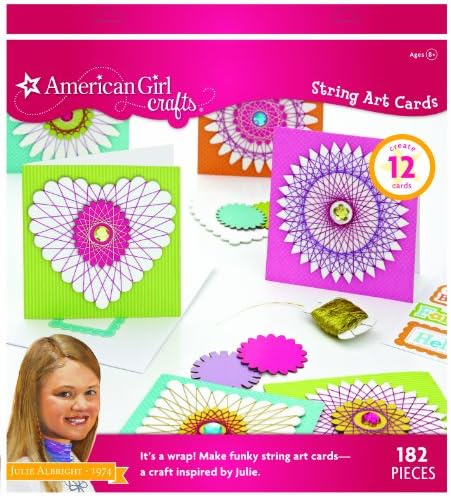 American Girl Crafts String Art Greeting Card Kit for Girls, 182pc.