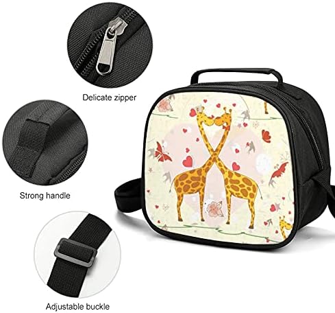 Lancheira isolada premium giraffe amor beijo de trabalho de viagem o escritório de viagem almoço refrigerador