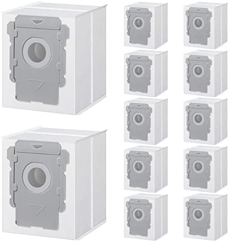 ROWHALM 12 Bolsas de vácuo de embalagem, filtração eficaz de poeira, compatível com as bolsas IROBOT Roomba I & S &