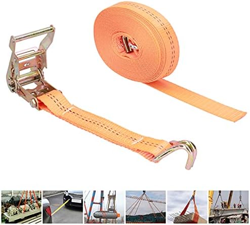 Ratchet Tie Down Strap, gancho de tensionador de catraca laranja de 38 mmx8m, para transporte e laranja móvel