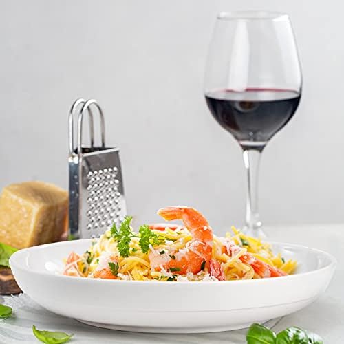 Tigelas de macarrão de melamina Fasmov, 6 pacote de 6 polegadas 30 oz de salada de salada grande, salada rasa, salada