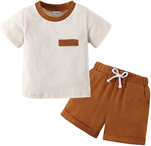 Yuemion Infant Baby Boy Roupos de roupas de verão Camiseta de manga curta +shorts roupas de criança para menino 6m 12m 18m 24 meses