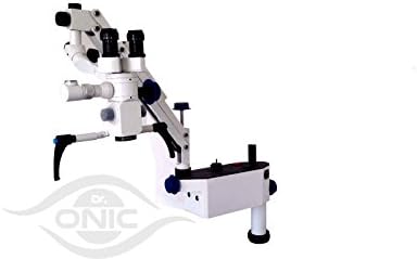 Microscópio cirúrgico de montagem na parede 3 etapas, binóculos fixos de 45 ° com tela LED, divisor de feixe, montagem C,