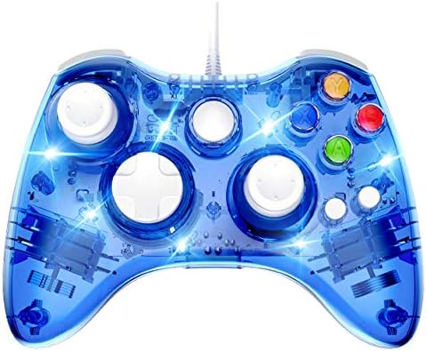 Wired 360 Controller Dual Vibrator Wired Gamepad Gaming Joypad, Blue - Pawhits