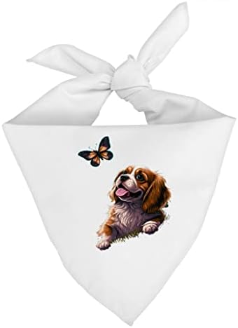 Puppy Pet Bandana - Bandana de cachorro de animal fofo - Longe Cenário de animais de estimação de design - S