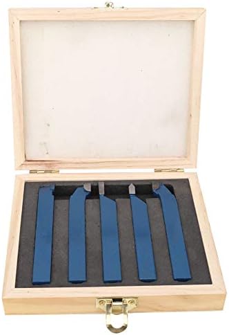 Conjunto de ferramentas de torno de 5 peça, soldagem de carboneto de soldagem de soldagem de capa de ferramenta de