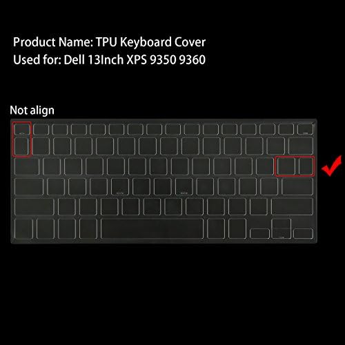 Capas de teclado vfeng, capa de protetor de teclado limpo Ultra Fin Soft para Dell XPS 13-9343 13-9350 13-9360
