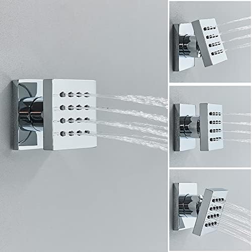 Sistema de chuveiro LED LED Termoestático Torneira do chuveiro Conjunto de parede Conjunto de chuveiro cromo Rain Combo