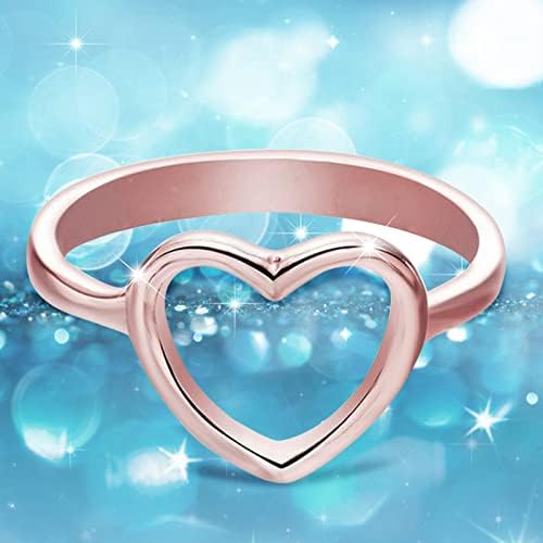 Simplesmente eletroplicar amor anel de diamante de diamante jóias de joias engajadas anel grandes anéis