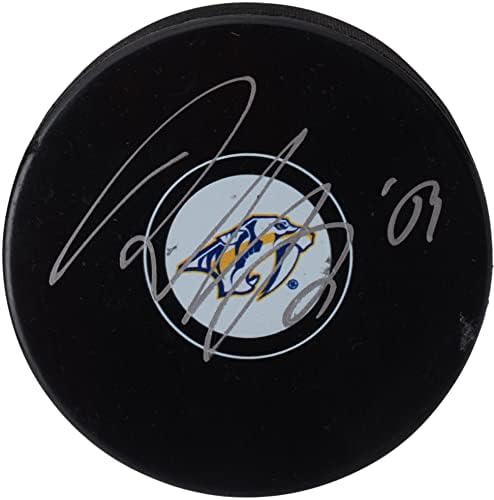 Roman Josi Nashville Predators Autografou Hóquei Puck - Pucks autografados da NHL