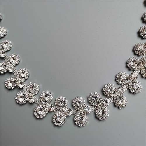 Lsdjgdde shinestone Cristal Chain Bling Belt Belt Compar Tow na fita Applique Sparkle Vestido de noiva Sparkle