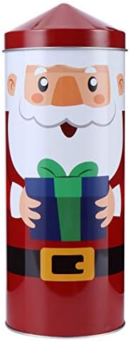 Doitool 1pc Christmas Papai Noel Padrão Padrão de Tinnces Spire Box Box Box Candy Box Decoração de Natal
