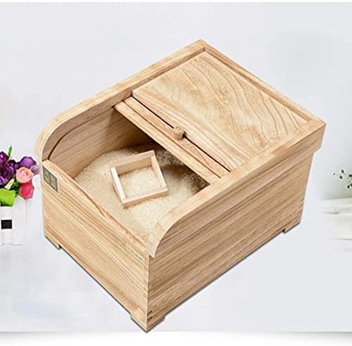 Caixa de armazenamento de arroz de armazenamento de alimentos de Syzhiwujia com tampa, caixa de armazenamento de arroz 15 kg