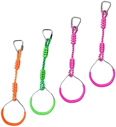 Toddmomy 4pcs anéis Indoor Jungle Gym Playground Money Bars Playground Fitness Ring Strap Rings Monkey Ring Kids Rings Fitness Handles