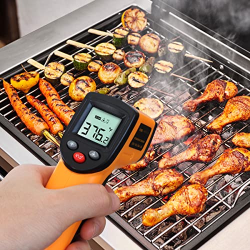Termômetro infravermelho BETUS, faixa de pistola de temperatura de calor sem contato -58 ° F ~ 1022 ° F, -50 ° C ~ 550 ° C, lasergrip digital para cozinha, forno e medição de superfície de churrasco, não para humanos