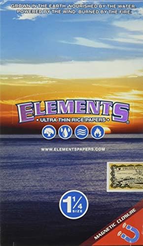Elementos 1.25 1 1/4 Tamanho Ultra Fin Fin Bolling Paper com caixa de fechamento magnético de 25