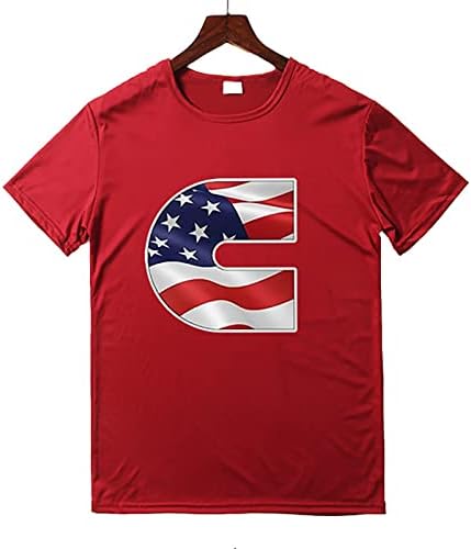 Camisetas de treino masculino de verão BmEgm camisetas gráficas Camiseta Casual 3d 4 de julho Padrão de bandeira Men t Shirts Graphic Long