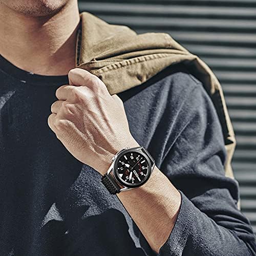Easuny 22mm Relógio Bandas compatíveis para Samsung Galaxy Watch 3 45mm Band/Galaxy Watch 46mm/Gear S3 Frontier, elástica elástica elástica elástica pulseira