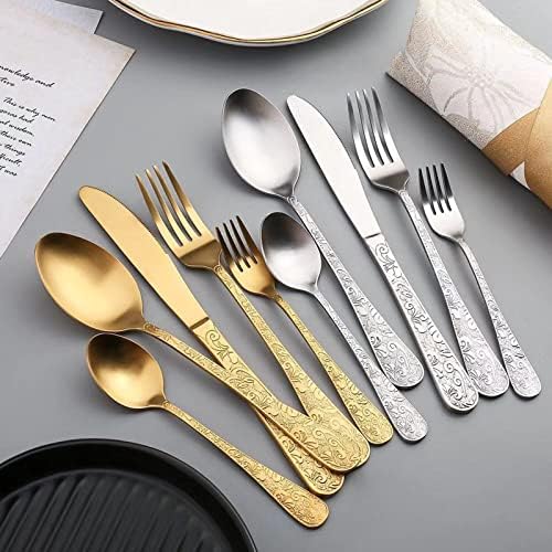 Conjunto de talheres de 24 peças Forks talheres de talheres de talheres de talheres de talheres de talheres de páscoa preenchas de