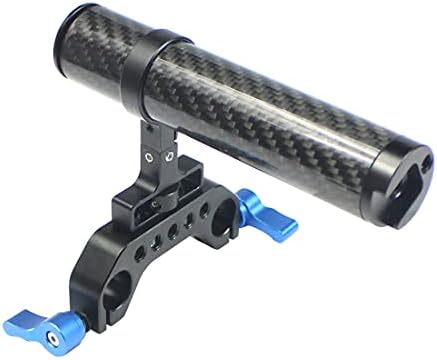 Feichao Handle Grip 90 ° Fibra de carbono de 100 mm com 15 mm de braçadeira de haste dupla para câmera DSLR