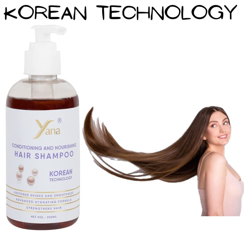 Yana Hair Shampoo com shampoo de base de tecnologia coreana para o cabelo cai para as mulheres