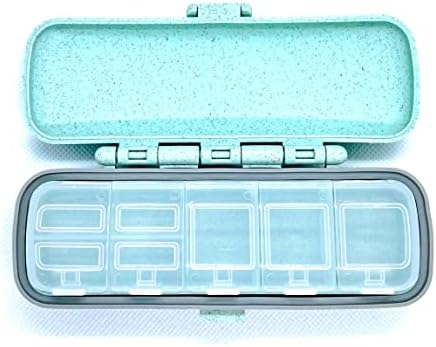 Organizador de comprimidos de viagem TMDF com 8 compartimentos - caixa de comprimidos de viagem à prova de umidade