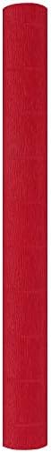 Rolo de papel crepe, premium italiano pesado 180 g, 13,3 pés quadrados, escarlate vermelho