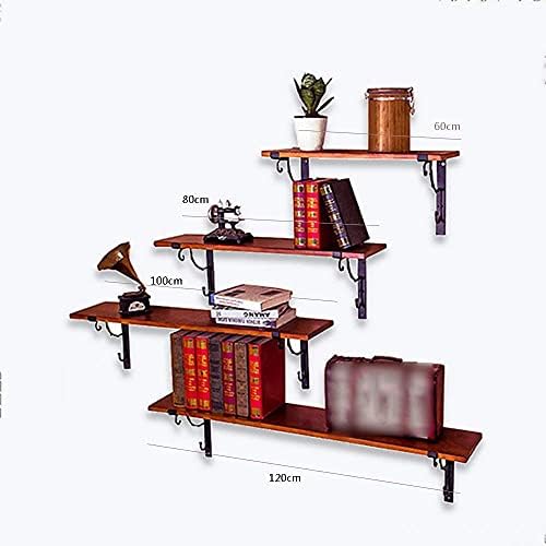 Prateleira multifuncional mtylx, prateleira flutuante montada na parede, conjunto de 4 prateleiras de parede, borda decorativa, para