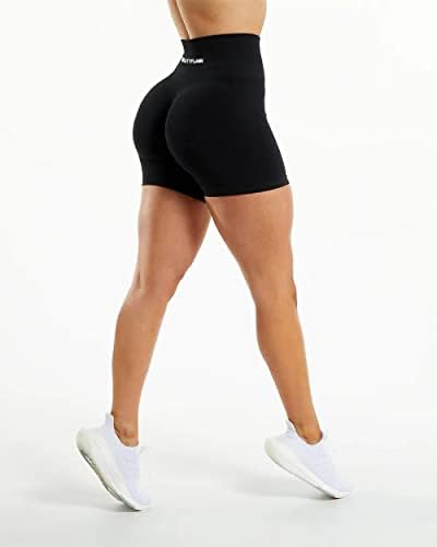 Buttflamn shorts de treino para mulheres fortalecem smandex shorts de bicicleta de cintura alta academia shorts atléticos de ioga
