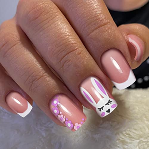 Easter Bunny Bunny French Tip Press On Unhe