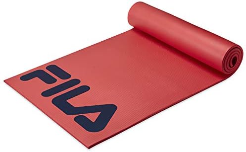 Acessórios FILA Mate de exercício - tapete de ioga extra grosso para exercícios de ginástica e academia - inclui pulseira de transportadora, 72 L x 24 W x 10mm