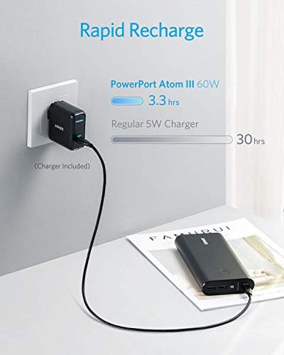 Anker New Nylon 331 USB-C para Lightning Cable Power Bank com carregador PD de 60W para iPhone 13 13 Pro 12 Pro Max 12 11 x Xs