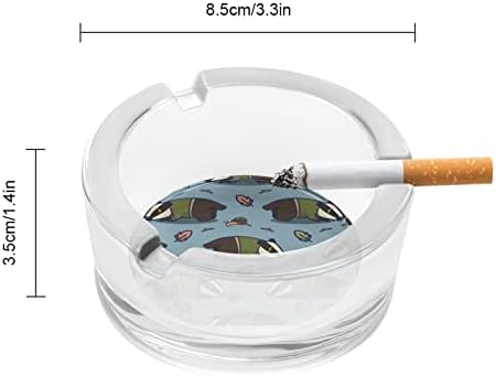Badger e cinzeiro de vidro de caracol para cigarros redondo bandejas de cinzas para escritório em casa e restaurantes