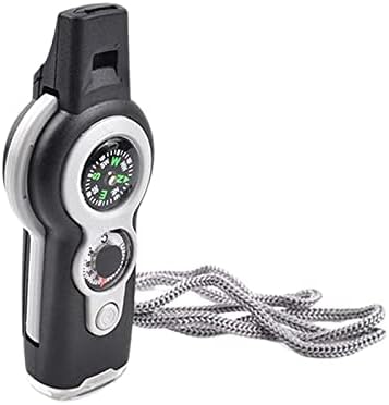 YFDM 7 em 1 emergência de sobrevivência Whistle Compass Lenser LENTS LIXE