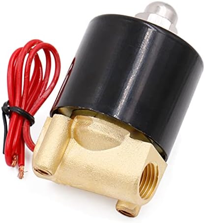 Válvula solenóide elétrica de latão de 1/4 de polegada Baomain para válvula de água do ar N/C DC 12V 2W-025-08