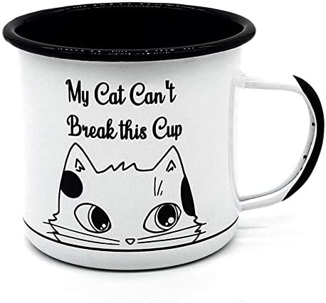Caneca de café fofa e engraçada - meu gato não pode quebrar esta xícara de 16 onças - Presente para amantes de gatos