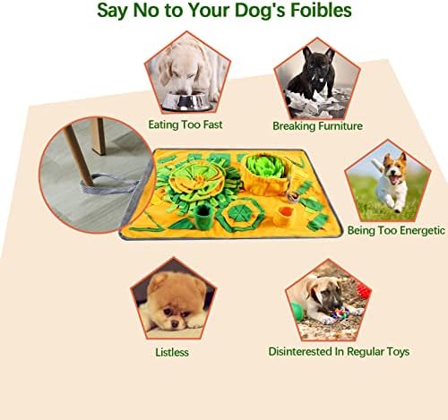 Zeilahao Snuffle tapete para cães, mato de alimentação de nariz de cachorro durável, tapete de cheirar não deslizamento para cães, alimentador lento, estimação para animais de alimentação de tape