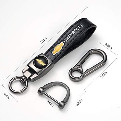 Venjsen Genuine Leather Car Keychain Acessórios de chaveiro compatíveis com a família da cadeia de chaves do carro presente para