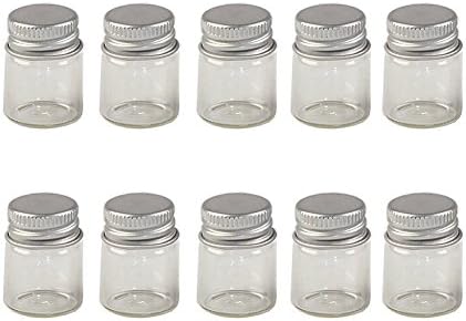 5 ml mini garrafas de vidro com tampa de alumínio vazio pequeno garrafa de garrafa de vidro frascos de vidro 24pcs