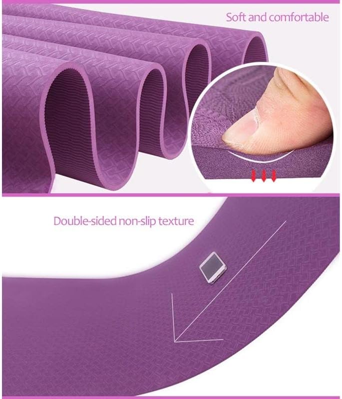 KJHD iniciante de 8 mm de ioga de cor sólida tpe fitness pilates piso piso piso almofadas