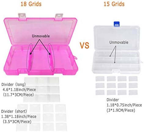 Caixa de armazenamento de contêiner de organizador de plástico duofire compartimento de grade removível ajustável para