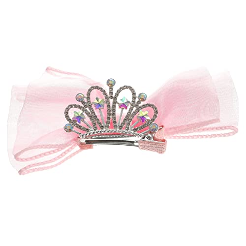 Valiclud 5pcs Bow Hairpin Kids Clipes de cabelo Tiara Tiara Baby gravata borboleta Cartão de edição de liga rosa