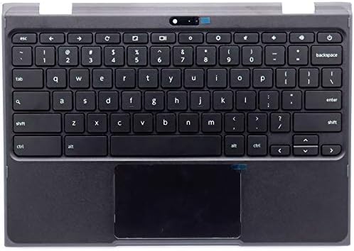 Deal4GO Black Caso superior tampa de palmal de palmitrest e reposição de montagem de touchpad para Lenovo Chromebook 11 500E 81es