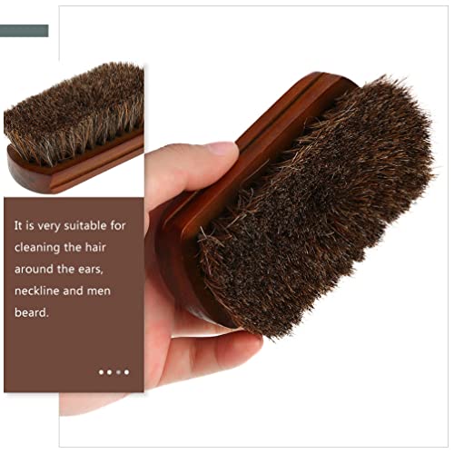 Escova de cabelo de viagem esfreca escova de cabelo escova de barba para homens maçaneta de madeira pincel de bolso facial