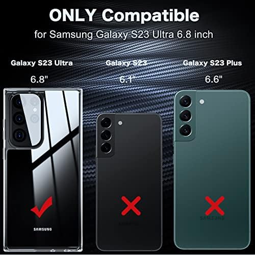 Nallot projetado para o Samsung Galaxy S23 Ultra Caso Clear, [não amarelecimento] [Proteção de gota de grau militar], casos de telefone transparentes à prova de choques para o Samsung Galaxy S23 Ultra 5G 6.7
